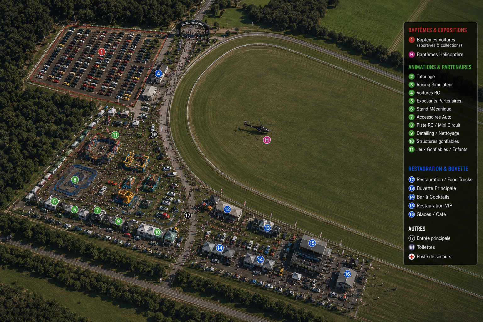 Plan du site Ma Petite Abeille — Hippodrome de Saint-Agathon