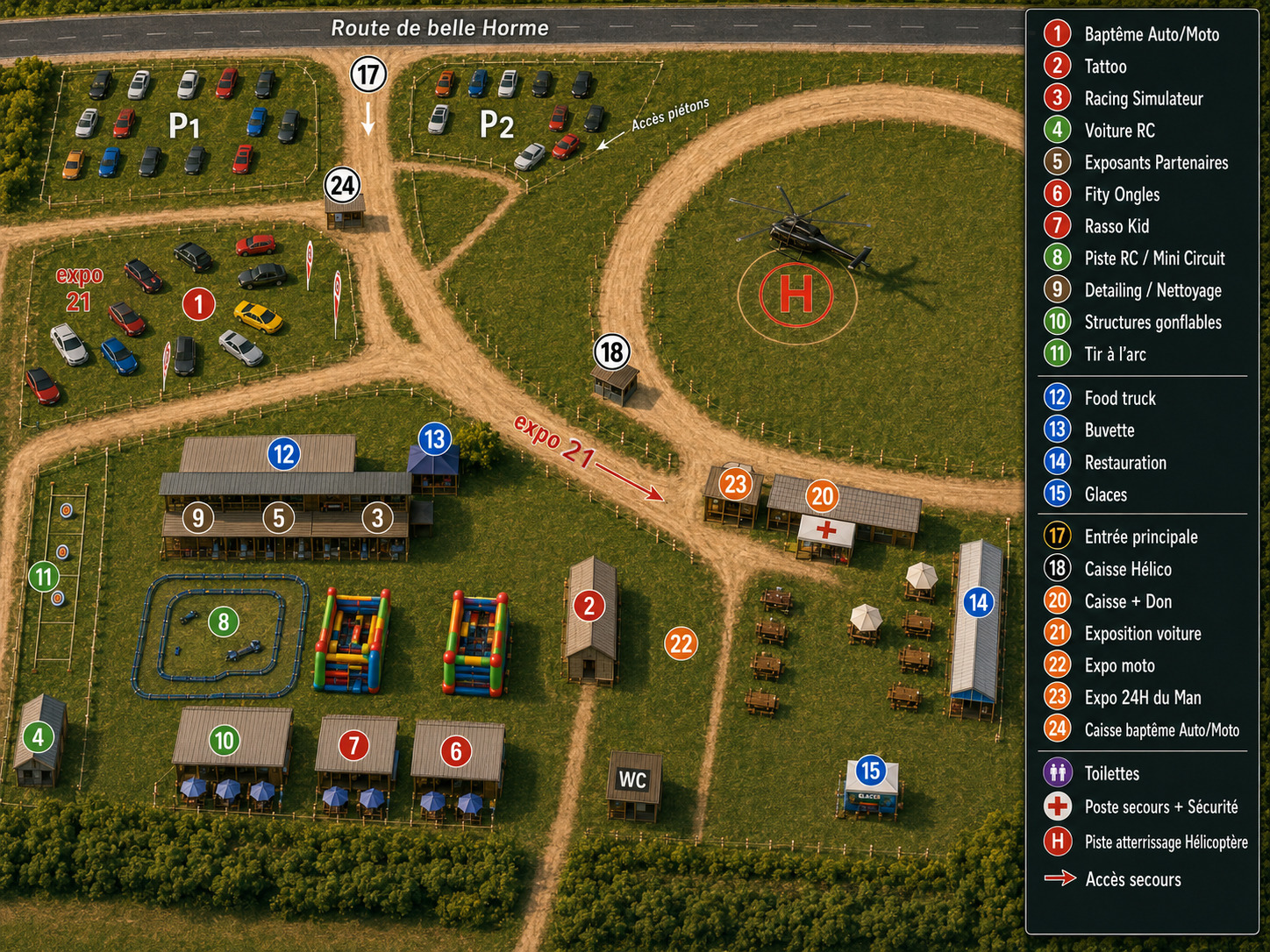 Plan du site Ma Petite Abeille — Hippodrome de Saint-Agathon